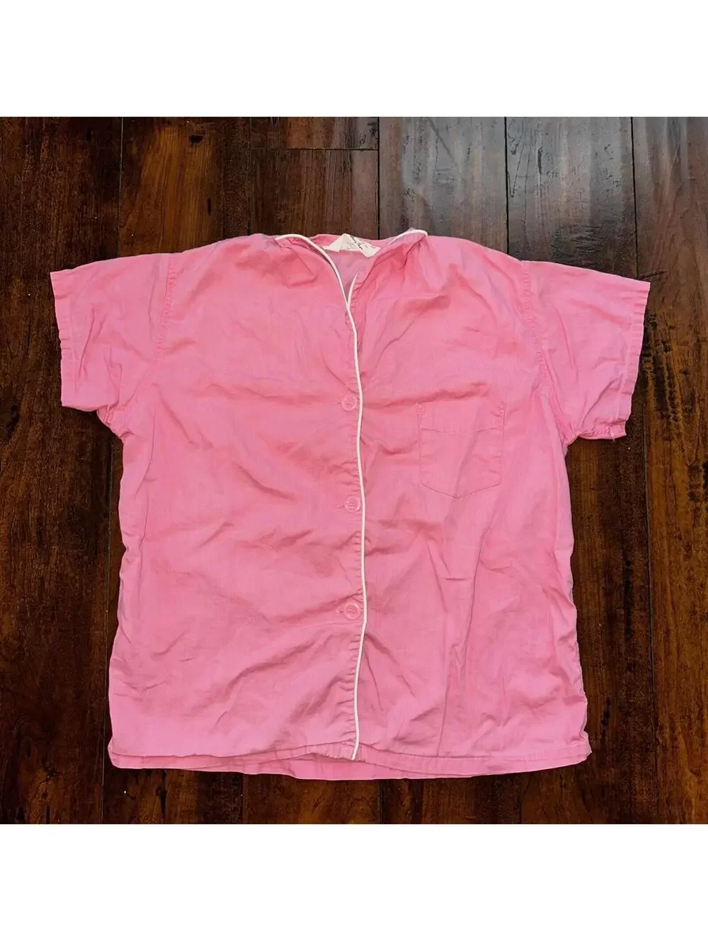 Vintage 50s 60s Tommies Sanforized Sleepwear Pajamas Pair Pants Top Cotton Pink